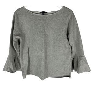 Saks Fifth Avenue. Women's Gray 3/4 Bell Sleeve Sweater Size Small Casual